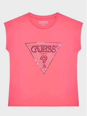 Guess Guess Tričko J3GI33 K6YW1 Ružová Boxy Fit