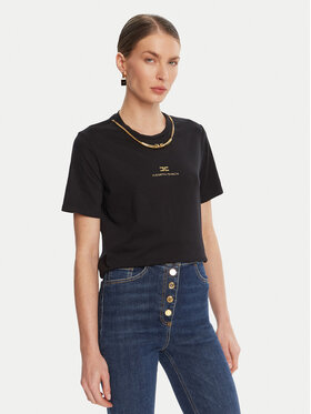 Elisabetta Franchi Elisabetta Franchi T-Shirt MA-028-56E2-V240 Czarny Regular Fit