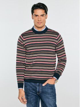 BIG STAR BIG STAR Sweter LARS Kolorowy Basic Fit