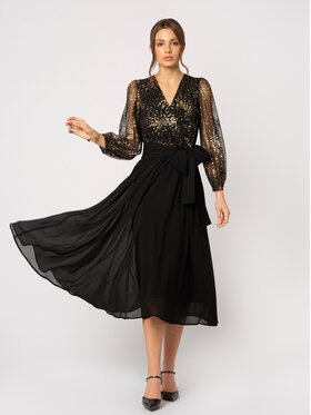 LIDIA KALITA LIDIA KALITA Sukienka wieczorowa Camille Czarny Flare Fit