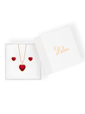 Lilou Lilou Set náušnice a náhrdelník Icons IV Červená