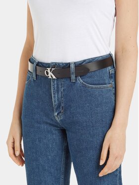 Calvin Klein Jeans Ženski Remen Round Mono Pl Rev Lthr Belt 30Mm K60K611489 Crna