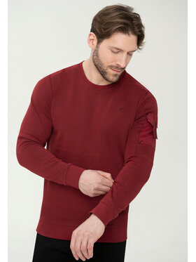 Volcano Volcano Bluza B-ARMS Czerwony Regular Fit