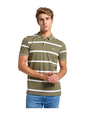 Lee Lee Polo 112363858 Zielony Regular Fit