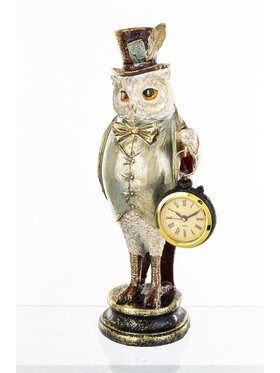 MIAhome MIAhome Figurka SOWA z zegarkiem II Kolorowy