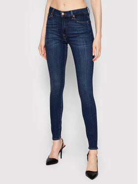 7 For All Mankind 7 For All Mankind Jeans hlače Illusion Luxe Starlight JSWZA230DK Mornarsko modra Super Skinny Fit