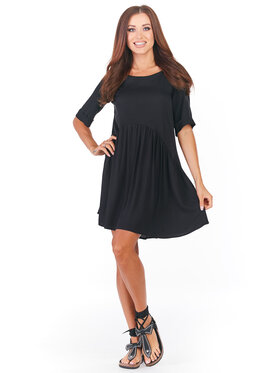 Awama Awama Sukienka letnia A360 Czarny Basic Fit