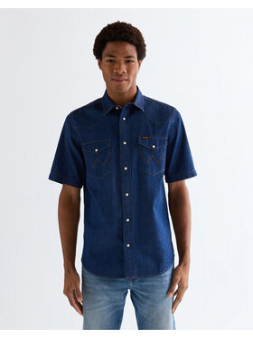 Wrangler Wrangler Koszula SS WESTERN SHIRT Niebieski Regular Fit