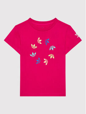adidas adidas T-Shirt adicolor HE6837 Różowy Regular Fit