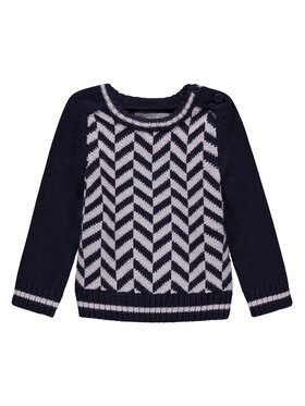 Kanz Kanz Sweter 1842857-3000 Granatowy Basic Fit