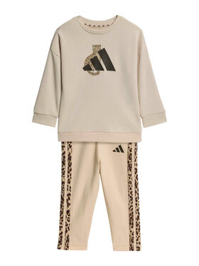 adidas adidas Komplet jopica in legice Animal KC9644 Bež Regular Fit