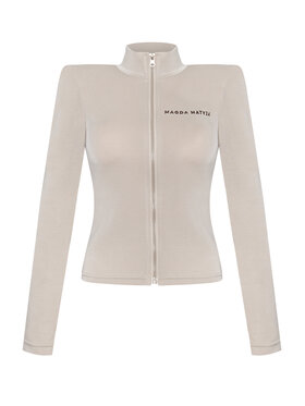 Magda Matyja Magda Matyja Bluza JETLAG ZIP BEIGE Beżowy Fitted Fit