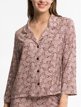 Sylvia Speidel Sylvia Speidel Pyžamový top 55014 Hnedá Comfortable Fit