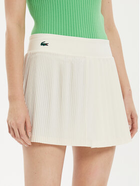 Lacoste Lacoste Fustă plisată JF7475 Écru Regular Fit