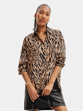 Desigual Desigual Bluzka 23WWBW35 Brązowy Regular Fit