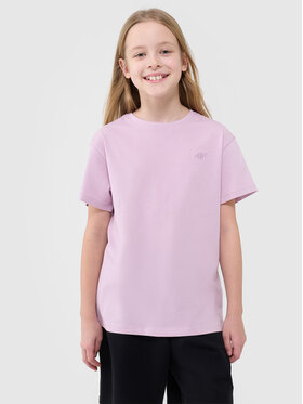 4F 4F T-Shirt 4FJWspring_summer_2025TTSHF2326 Różowy jasny Oversize