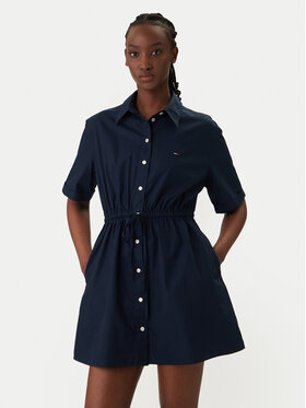 Tommy Jeans Tommy Jeans Rochie tip cămașă DW0DW20617 Bleumarin Regular Fit
