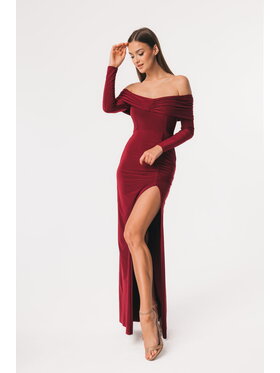 Aurora Aurora Sukienka wieczorowa Morticia Bordowy Feminine Fit
