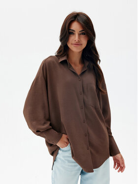 Roco Fashion Roco Fashion Bluzka Elisa Brązowy Oversize