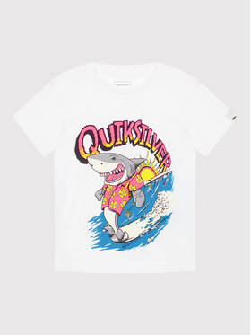 Quiksilver Quiksilver Marškinėliai Shark Smile Balta Regular Fit
