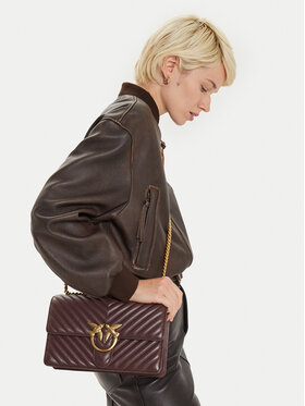 PINKO PINKO Kabelka Love One Classic Dc AI 24-25 PLTT 100941 A0GK Bordová
