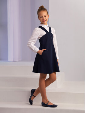 SLY SLY Sukienka 4S-202B Granatowy Comfortable Fit