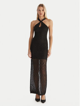 Guess Guess Rochie tricotată W5YK48 Z37G0 Negru Slim Fit