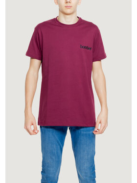 The Bomber The Bomber T-shirt The Bomber Logo Bordeaux Shirt Fit