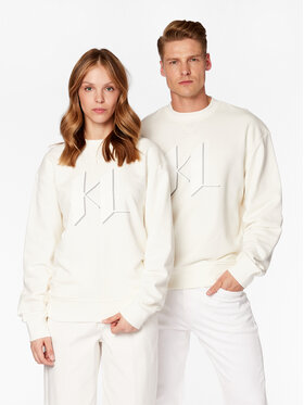 KARL LAGERFELD KARL LAGERFELD Džemperis ar kapuci Unisex 225W2182 Balts Relaxed Fit
