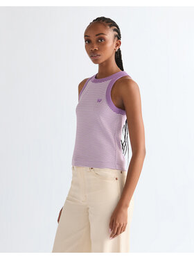 Wrangler Wrangler Top RINGER TANK Fioletowy Slim Fit