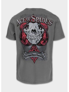 PITBULL PITBULL T-Shirt Koszulka męska Denim Washed ACE OF SPADES II L Szary Regular Fit