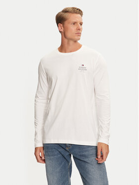 Tommy Hilfiger Tommy Hilfiger Longsleeve MW0MW36501 Weiß Regular Fit