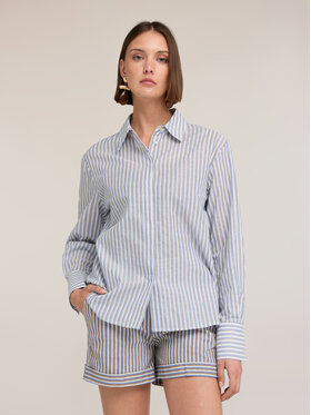 Motivi Motivi Camicia 5008Q100961N0S1 Turchese Over Fit