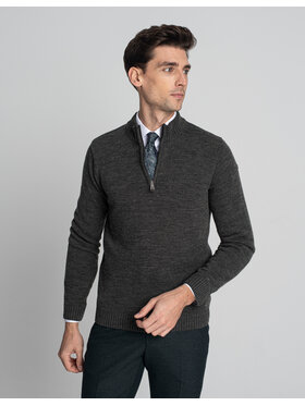 Borgio Borgio Sweter mongiana Szary Classic Fit