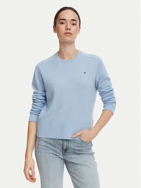 Tommy Hilfiger Tommy Hilfiger Sweter WW0WW51432 Niebieski jasny Regular Fit