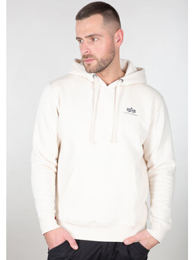 Alpha Industries Alpha Industries Bluza Basic Small Logo Hoodie Beżowy Regular Fit