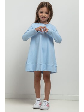 Tessita Tessita Sukienka dzianinowa SUKIENKA MMD36_5_122 Niebieski Basic Fit