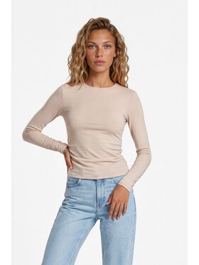 LE POSSÉ LE POSSÉ Bluzka LJZM Beżowy Slim Fit