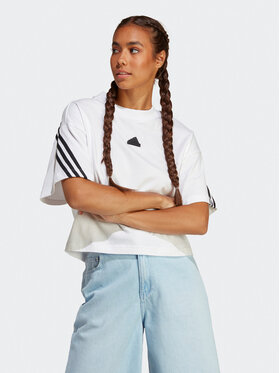 adidas adidas Tričko Future Icons 3-Stripes T-Shirt IB8517 Biela Loose Fit