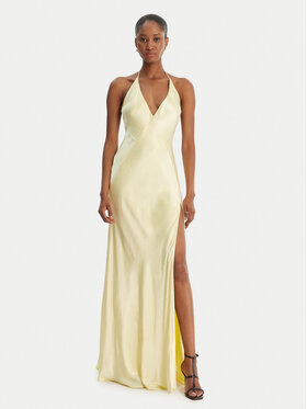 Bardot Bardot Вечірня сукня Yve Contrast Halter 59315DB Жовтий Slim Fit