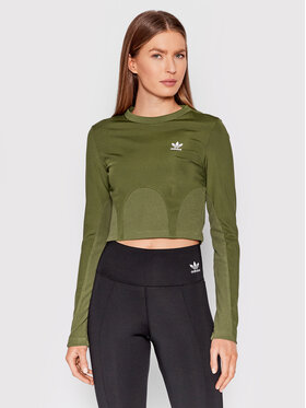 adidas adidas Bluzka Always Original HF2091 Zielony Tight Fit