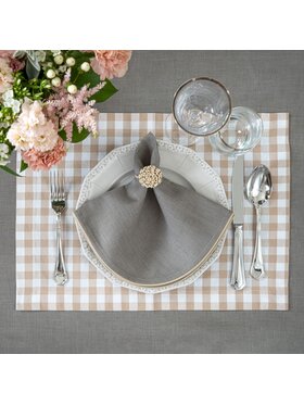 Roseberry Home Roseberry Home Podkładka na stół Beige Gingham Beżowy