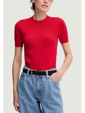 Tommy Jeans Tommy Jeans Πουλόβερ TJW ESSENTIAL SS SWE Κόκκινο Casual Fit
