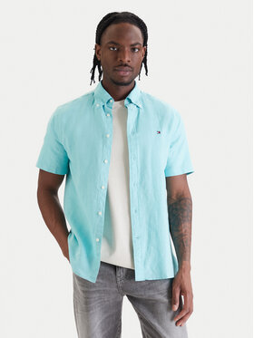 Tommy Hilfiger Tommy Hilfiger Πουκάμισο MW0MW42450 Τυρκουάζ Regular Fit