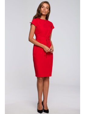 Stylove Stylove Koktejlové šaty S239 Červená Regular Fit