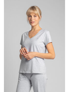 LaLupa LaLupa T-Shirt LA014 Srebrny Comfortable Fit