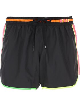 MOSCHINO Underwear & Swim MOSCHINO Underwear & Swim Szorty kąpielowe A6107 5989 1555 NEON BLACK Czarny Regular Fit
