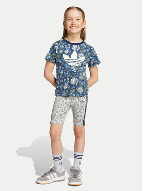 adidas adidas Set majica i hlače Liberty London JV7722 Tamnoplava Slim Fit