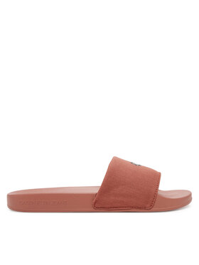 Calvin Klein Jeans Calvin Klein Jeans Шльопанці Slide Monogram Hardware YW0YW01713 Кораловий