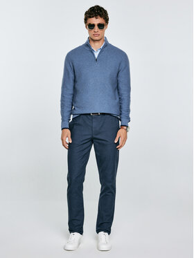 BIG STAR BIG STAR Chinosy ERHATI Granatowy Slim Fit